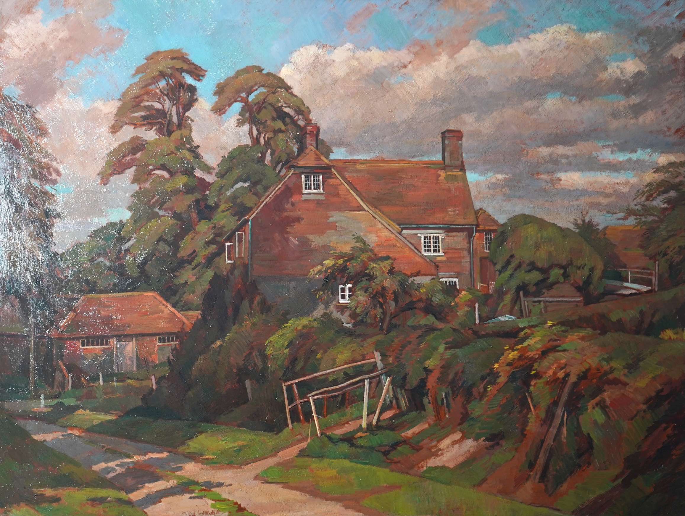 Percy Frederick Horton RBA, 1897-1970, 'The Home Farm, Firle, circa, 1965'